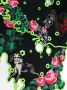 Vivetta Kraag met geborduurde bloemen Zwart - Thumbnail 3