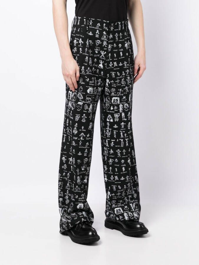 Vivienne Westwood Broek met print Zwart