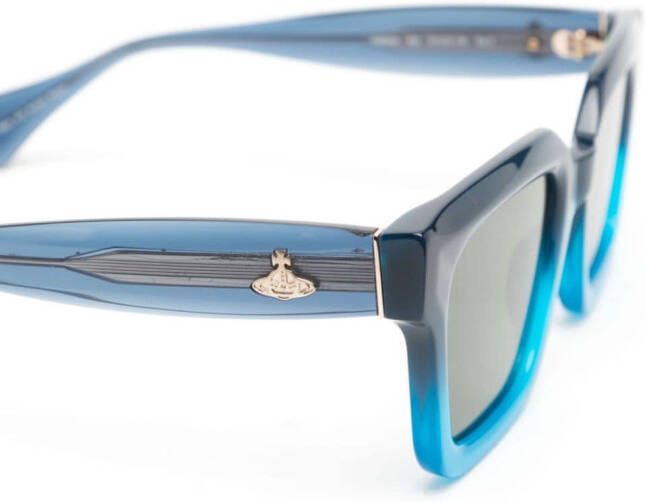 Vivienne Westwood Cary zonnebril met rechthoekig montuur Blauw