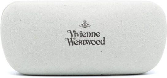 Vivienne Westwood Cary zonnebril met rechthoekig montuur Bruin