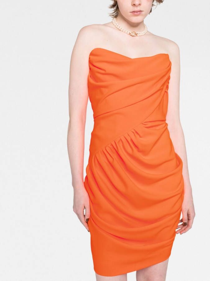 Vivienne Westwood Gedrapeerde mini-jurk Oranje