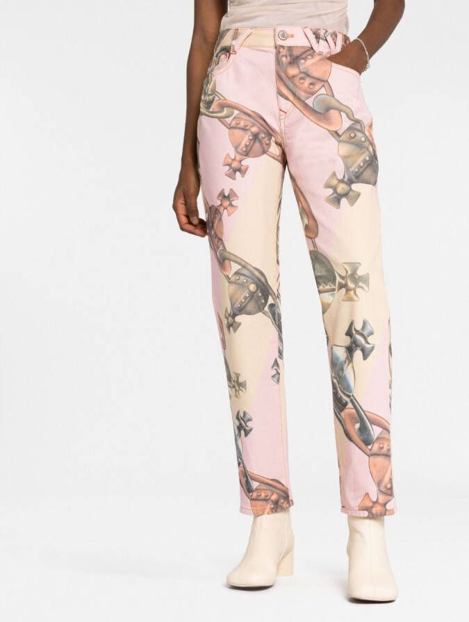 Vivienne Westwood Jeans met logoprint Roze
