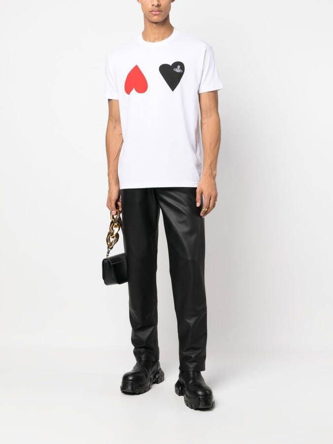 Vivienne Westwood T-shirt met hartprint Wit