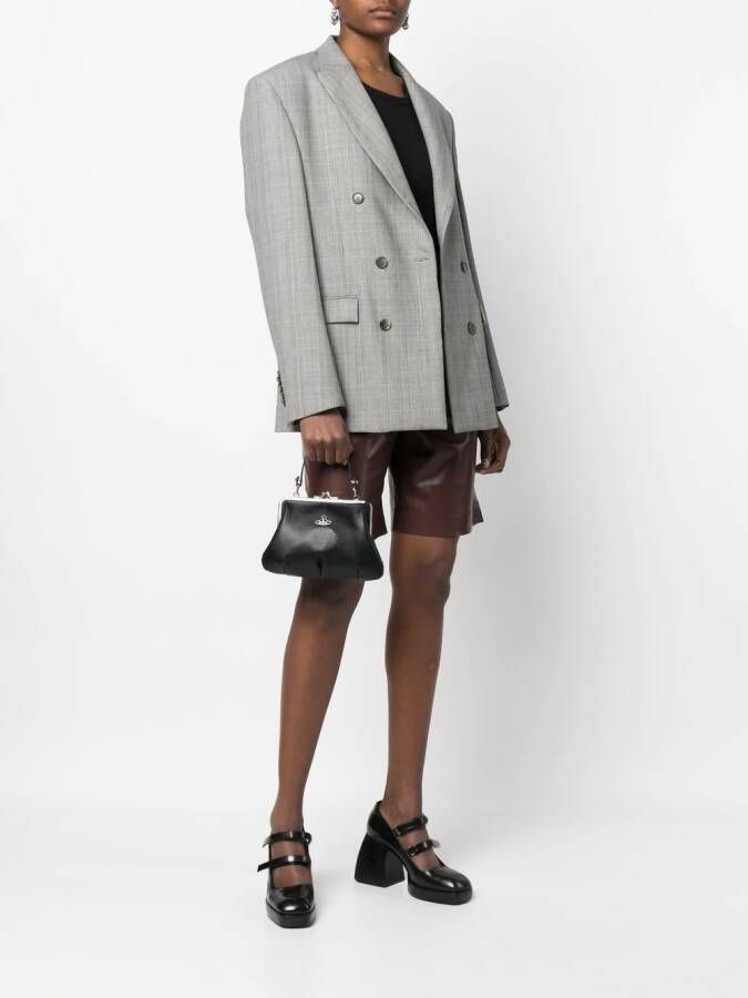 Vivienne Westwood Leren clutch Zwart