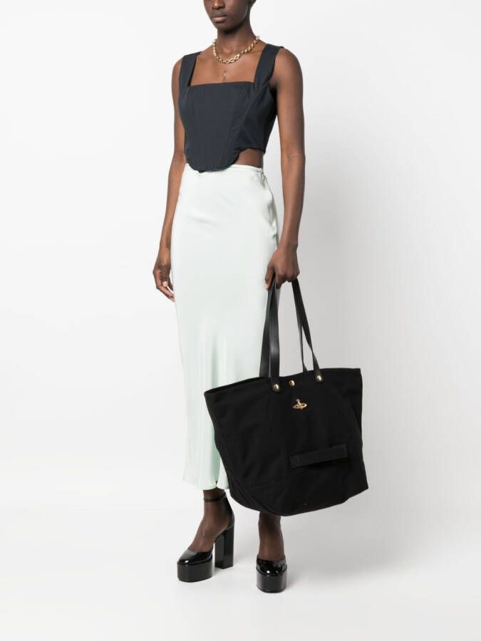 Vivienne Westwood Shopper met logoplakkaat Zwart