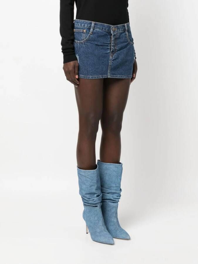 Vivienne Westwood Mini-rok met geborduurd logo Blauw
