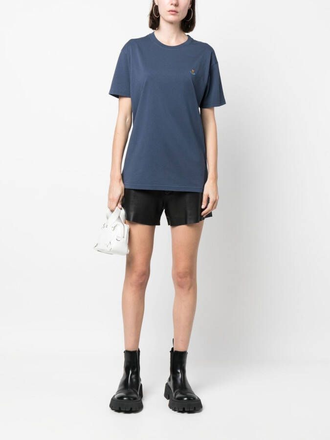 Vivienne Westwood T-shirt met geborduurd logo Blauw