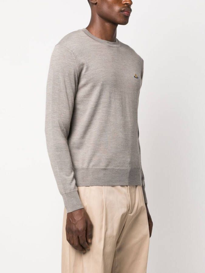 Vivienne Westwood Trui met geborduurd Orb-logo Beige