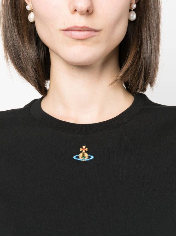 Vivienne Westwood T-shirt met geborduurd logo Zwart