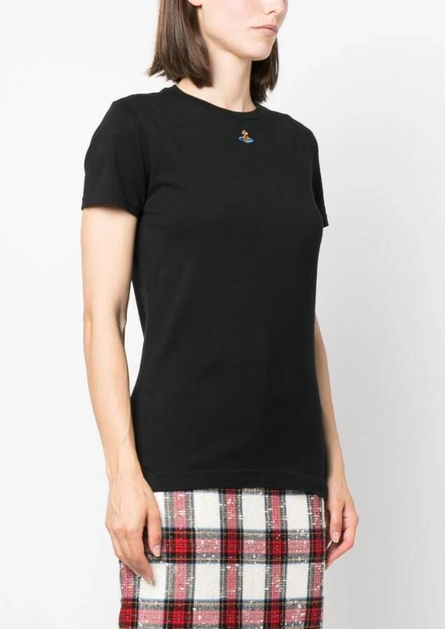 Vivienne Westwood T-shirt met geborduurd logo Zwart