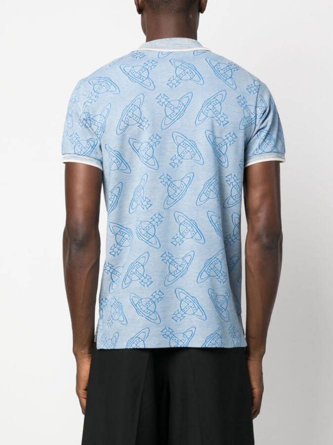 Vivienne Westwood Poloshirt met logoprint Blauw
