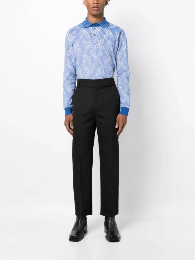 Vivienne Westwood Poloshirt met jacquard Blauw