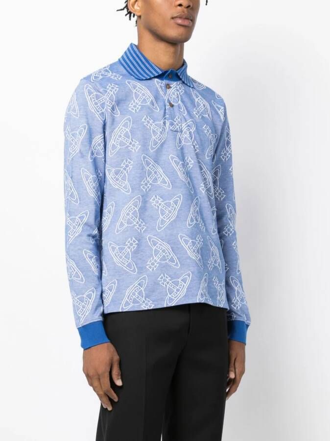 Vivienne Westwood Poloshirt met jacquard Blauw