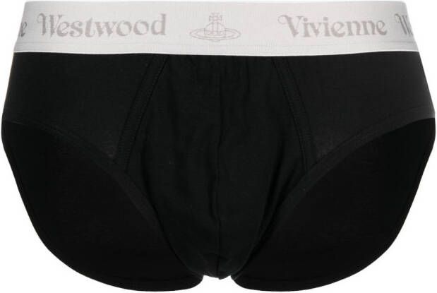 Vivienne Westwood Slip met logoband Zwart