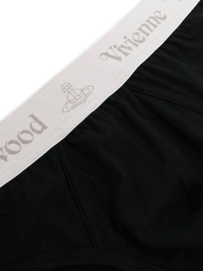 Vivienne Westwood Slip met logoband Zwart