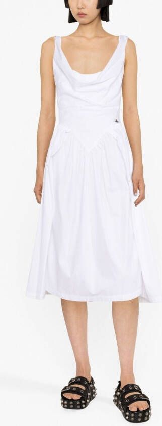 Vivienne Westwood Midi-jurk met col Wit