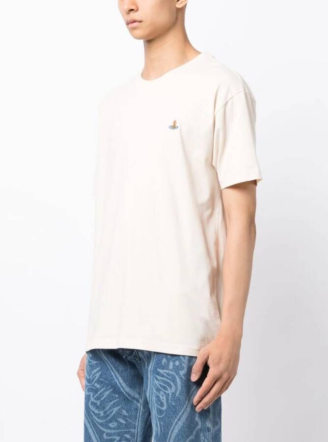 Vivienne Westwood T-shirt met geborduurd logo Beige
