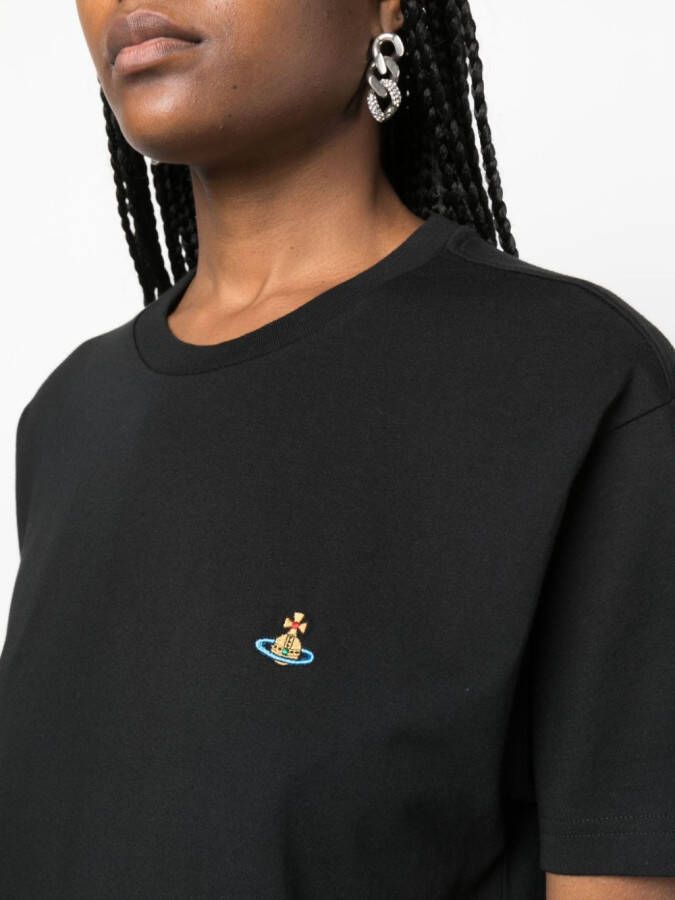 Vivienne Westwood T-shirt met geborduurd logo Zwart