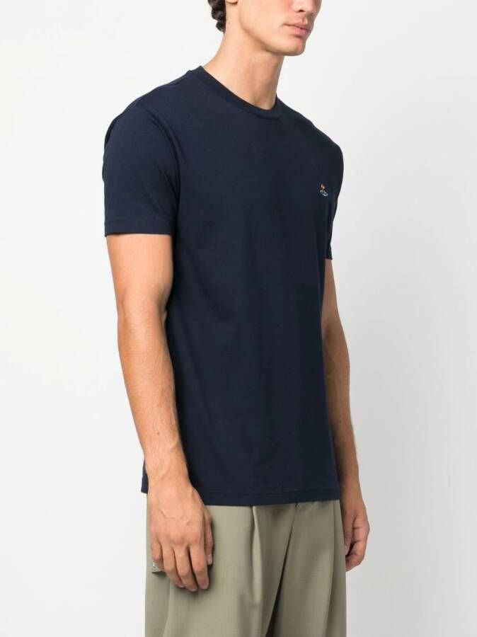 Vivienne Westwood T-shirt met geborduurd logo Blauw