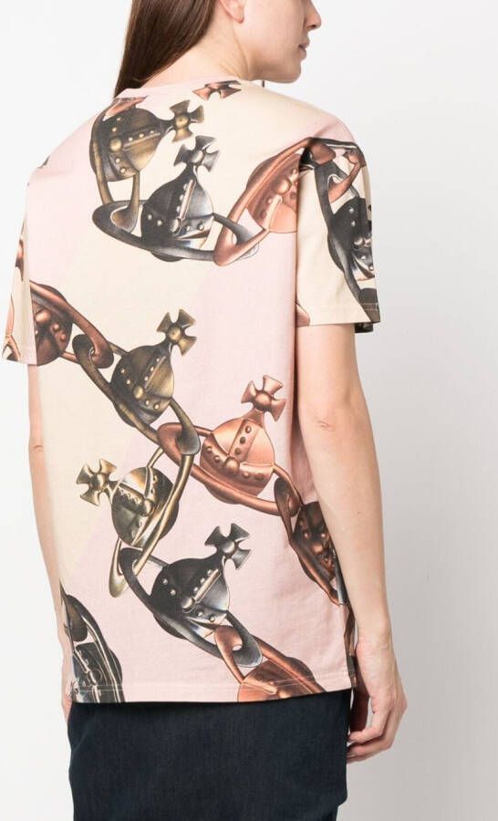 Vivienne Westwood T-shirt met logoprint Beige