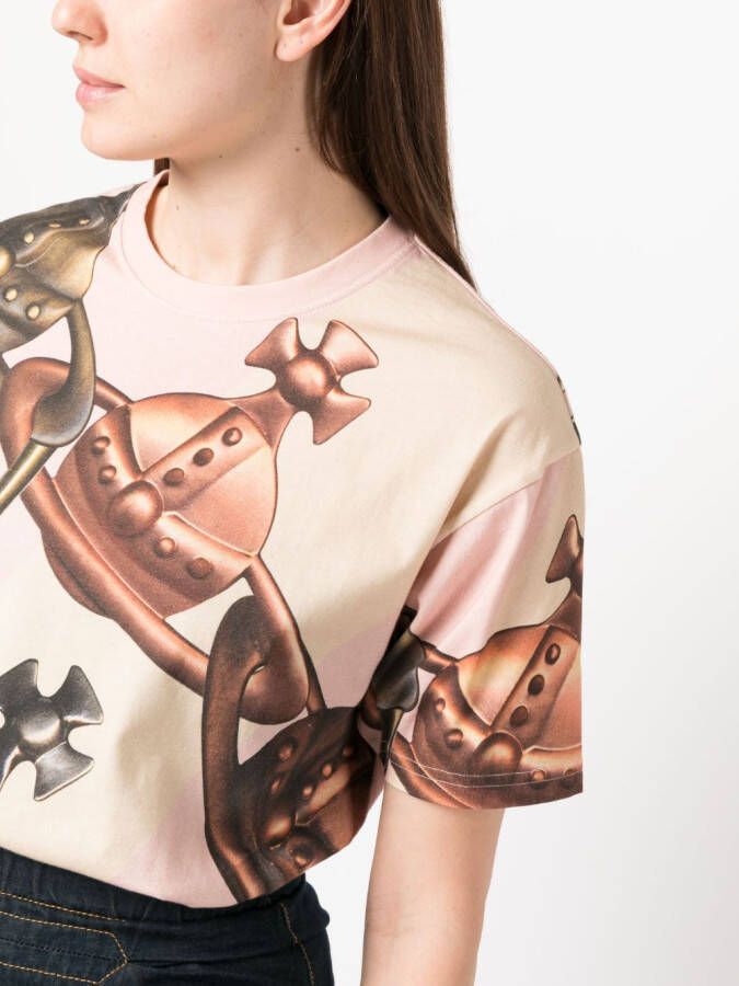 Vivienne Westwood T-shirt met logoprint Beige
