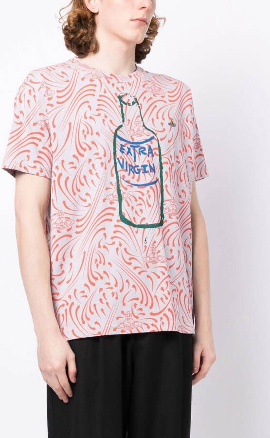 Vivienne Westwood T-shirt met print Paars
