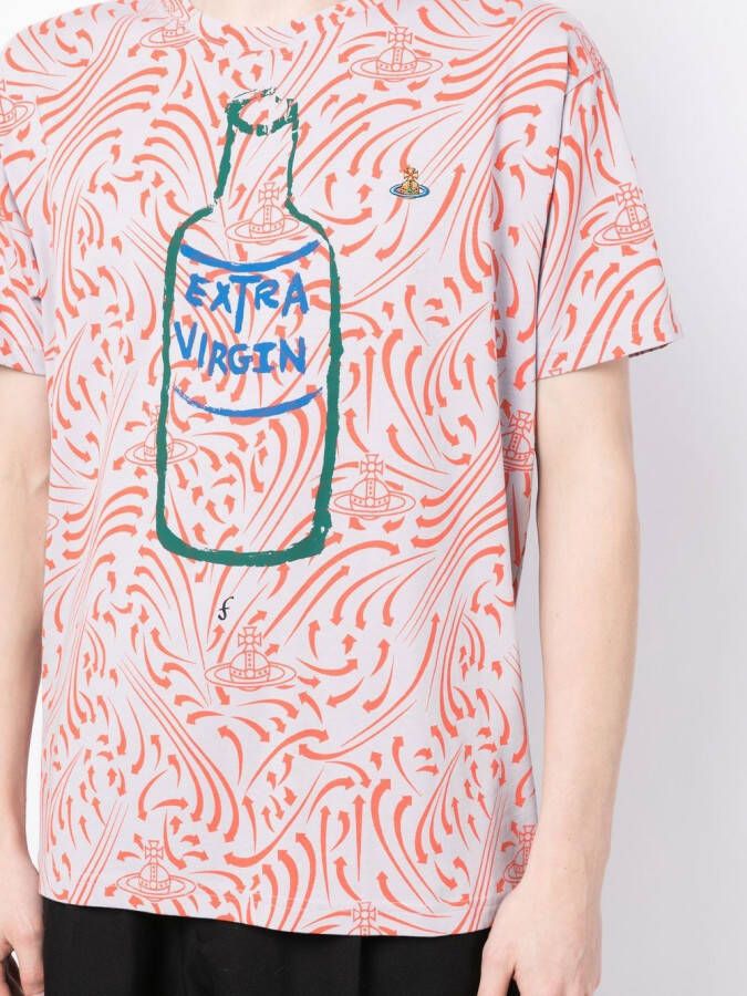 Vivienne Westwood T-shirt met print Paars