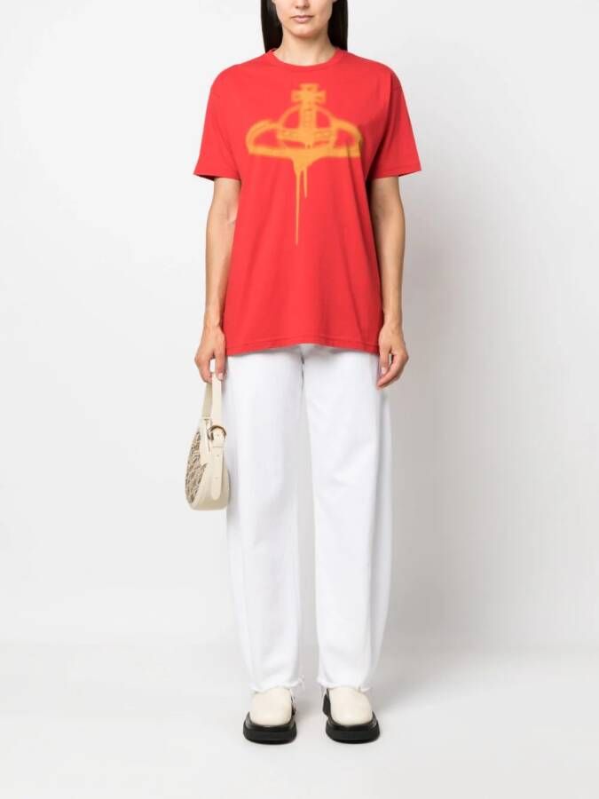 Vivienne Westwood T-shirt met print Rood