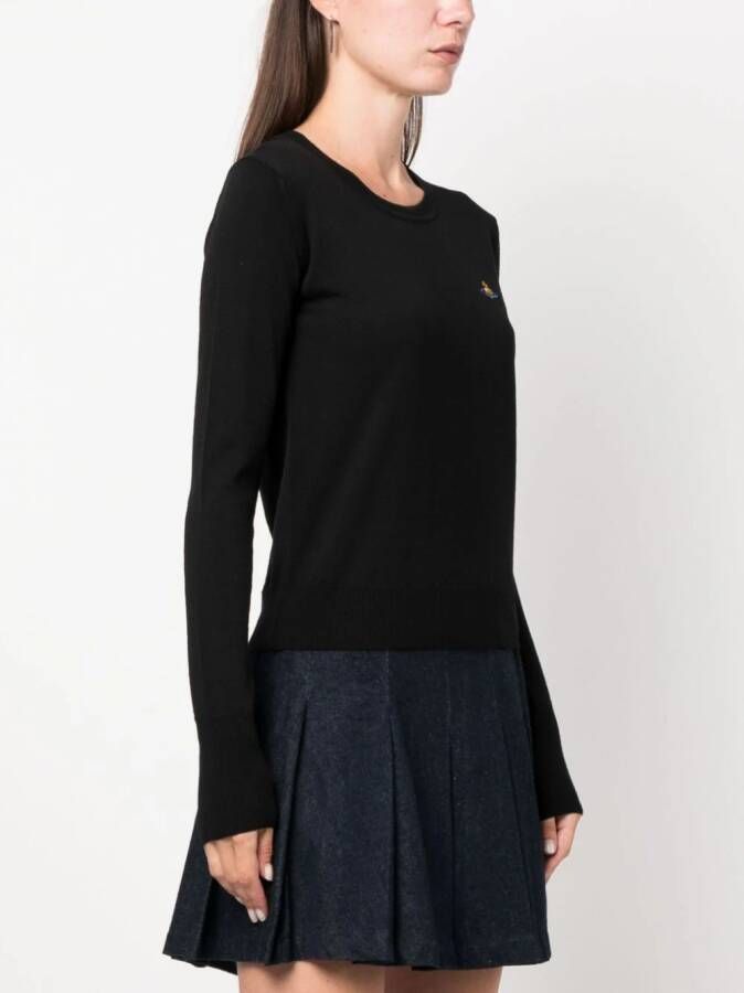 Vivienne Westwood Trui met geborduurd logo Zwart