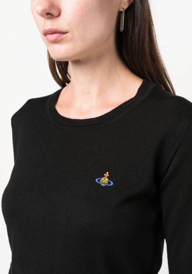 Vivienne Westwood Trui met geborduurd logo Zwart