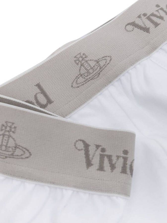 Vivienne Westwood Twee slips met logoband Wit