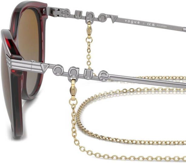 Vogue Eyewear Zonnebril met rond montuur Rood