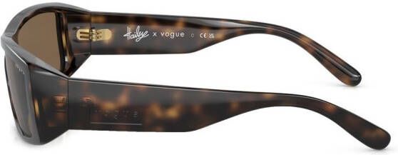 Vogue Eyewear Zonnebril met rechthoekig montuur Bruin