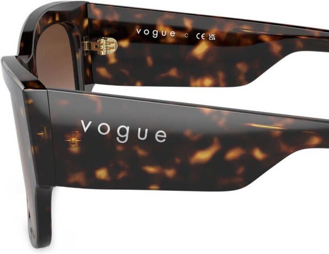 Vogue Eyewear Zonnebril met vierkant montuur Bruin