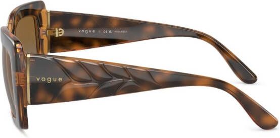 Vogue Eyewear Zonnebril met vierkant montuur Bruin