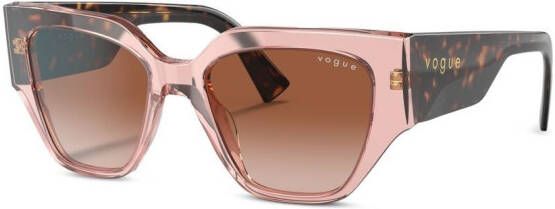 Vogue Eyewear Zonnebril met doorzichtig vierkant montuur Roze
