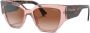 Vogue Eyewear Zonnebril met doorzichtig vierkant montuur Roze - Thumbnail 2