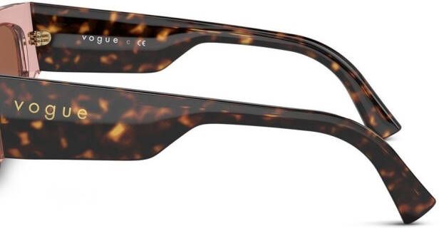 Vogue Eyewear Zonnebril met doorzichtig vierkant montuur Roze