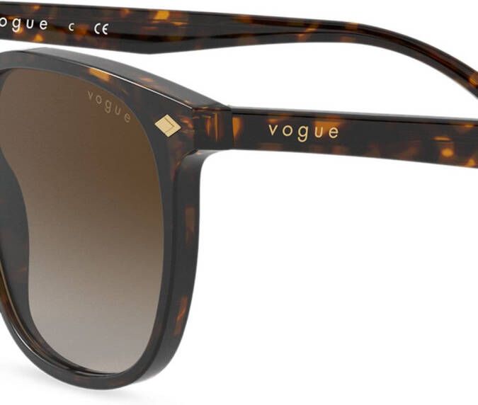 Vogue Eyewear Zonnebril met vierkant montuur Bruin