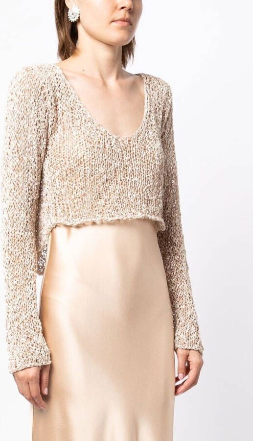 VOZ Cropped trui Bruin