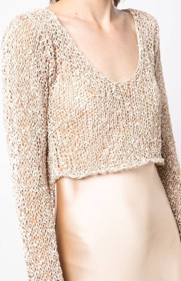 VOZ Cropped trui Bruin
