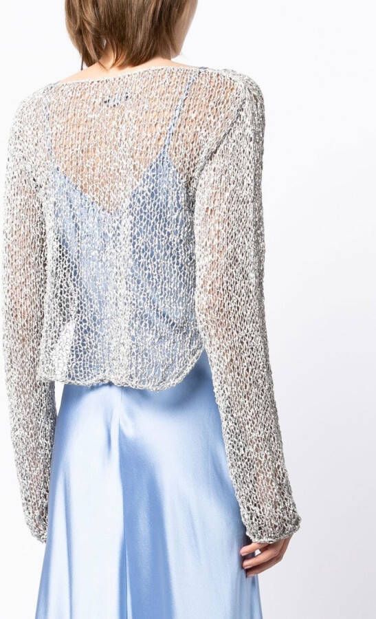 VOZ Cropped trui Grijs