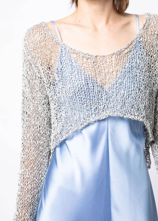 VOZ Cropped trui Grijs