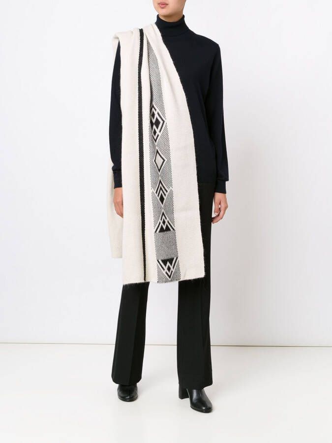 VOZ 'Diagonal' shawl Wit