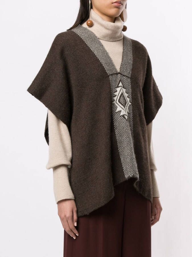 VOZ Gebreide top Bruin