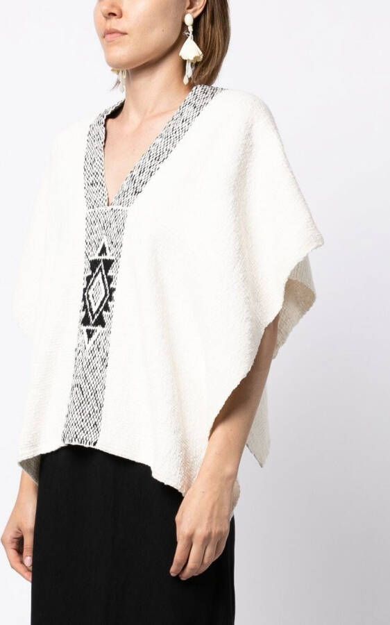VOZ Gebreide top Wit