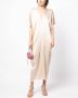 VOZ Jurk met V-hals Beige - Thumbnail 2