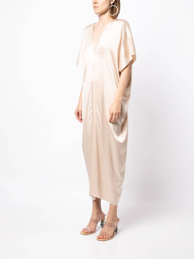 VOZ Jurk met V-hals Beige