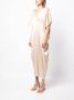 VOZ Jurk met V-hals Beige - Thumbnail 3