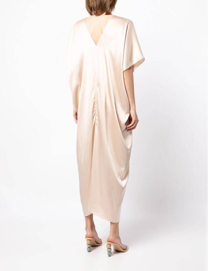 VOZ Jurk met V-hals Beige